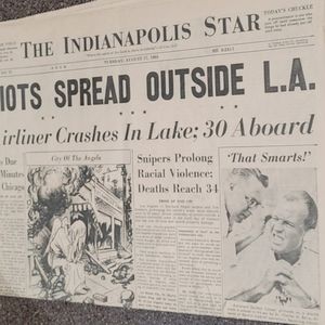 Indianapolis Star Newspaper August 17 1965 Vintage Original Great Birthday Gift